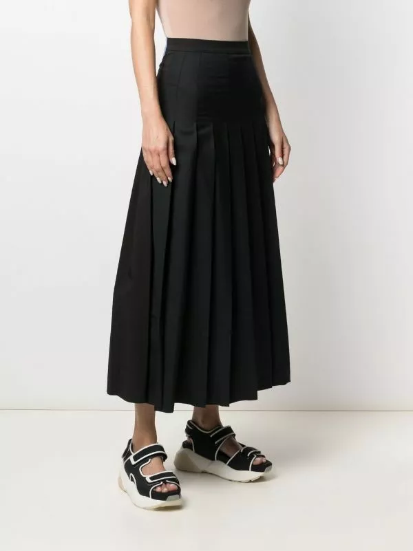 MCQ Pleated A-line Maxi Skirt In 1000 BLACK - Pleated Skirts 5 MCQ Pleated A-line Maxi Skirt In 1000 BLACK - Pleated Skirts - Image 3