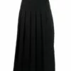 MCQ Pleated A-line Maxi Skirt In 1000 BLACK - Pleated Skirts