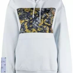 MCQ Logo-patch Sleeve Hoodie In CELESTE - Hoodies