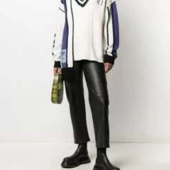 MCQ Draped-detail V-neck Jumper In 9021 - Jumpers -MCQ store online 16744218 33049628 600