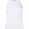 MCQ Ribbed Sleeveless Top In OPTIC WHITE - Vests & Tank Tops