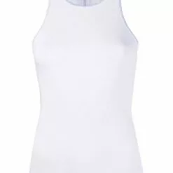 MCQ Ribbed Sleeveless Top In OPTIC WHITE - Vests & Tank Tops