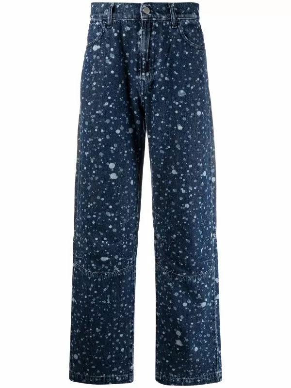 MCQ Paint-splatter Jeans In 4728 BLUE - Regular & Straight-Leg Jeans 3 MCQ Paint-splatter Jeans In 4728 BLUE - Regular & Straight-Leg Jeans