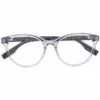 ( New Season ) MCQ Colour-block Square Glasses In 007 GREY - Glasses & Frames