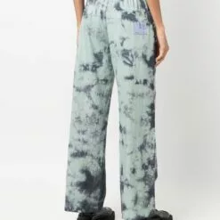 MCQ Tie-dye Wide Leg Trouser In 4016 GREEN/PURPLE - High-Waisted Trousers -MCQ store online 17085265 34350215 600