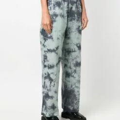 MCQ Tie-dye Wide Leg Trouser In 4016 GREEN/PURPLE - High-Waisted Trousers -MCQ store online 17085265 34350222 600