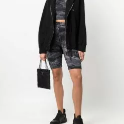 MCQ High-rise Fitted Cycling Shorts In 1133 BLACK/ GREY - Short Shorts -MCQ store online 17085266 34349449 600