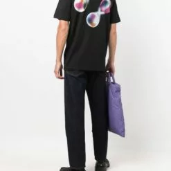 MCQ Graphic Print Crew-neck T-shirt In 1000 BLACK - T-Shirts -MCQ store online 17085282 34377680 600