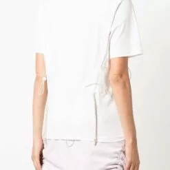 MCQ Drawstring Detail T-shirt In BIANCO - T-shirts & Jerseys -MCQ store online 17086304 34378517 600