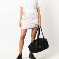 MCQ Drawstring Detail T-shirt In BIANCO - T-shirts & Jerseys -MCQ store online 17086304 34379207 600