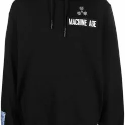 MCQ Patch-detail Cotton Hoodie In 1000 BLACK - Hoodies