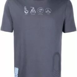 MCQ Embossed Short-sleeved T-shirt In 1031 Gri Mel Ric Multi - T-Shirts