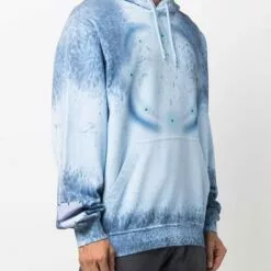 MCQ Tie-dye Cotton Hoodie In 4001 SEA AQUA - Hoodies -MCQ store online 17119154 34567683 600