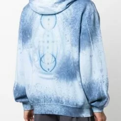 MCQ Tie-dye Cotton Hoodie In 4001 SEA AQUA - Hoodies -MCQ store online 17119154 34568425 600
