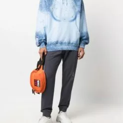 MCQ Tie-dye Cotton Hoodie In 4001 SEA AQUA - Hoodies -MCQ store online 17119154 34569403 600