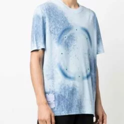 MCQ Tie-dye Print T-shirt In 4001 BLUE - T-Shirts -MCQ store online 17120849 34619882 600