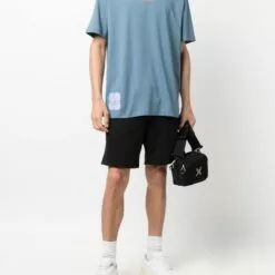 MCQ Logo Crew-neck T-shirt In 4016 BLUE - T-Shirts -MCQ store online 17120862 34622037 600