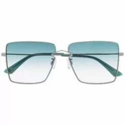 MCQ Oversized Square-frame Sunglasses In 004 SILVER GREEN -