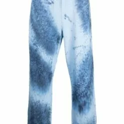 MCQ Tie-dye Print Track Pants In AZZURRO -