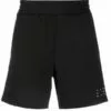 MCQ Contrast Stitch Logo Shorts In 1000 DARKEST BLACK - Bermuda Shorts