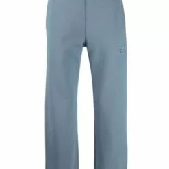 MCQ Straight-leg Stitch-logo Trackpants In 4016 PETROL - Track Pants