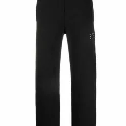 MCQ Logo-detail Track Pants In 1000 DARKEST BLACK -