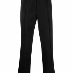 MCQ Elastic Waist Trousers In 1000 DARKEST BLACK - Regular & Straight-Leg Trousers