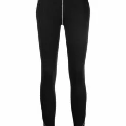 MCQ Contrasting-stitch Leggings In 1000 DARKEST BLACK -