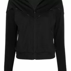 MCQ Logo-trim Detail Jacket In 1000 DARKEST BLACK - Fitted Jackets