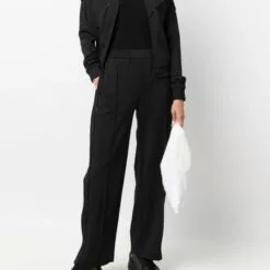 MCQ Logo-trim Detail Jacket In 1000 DARKEST BLACK - Fitted Jackets -MCQ store online 17164113 35206150 600