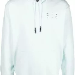 MCQ Stitch-detail Pullover Hoodie In 4031 MENTA - Hoodies
