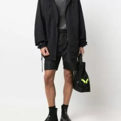 MCQ Belted Multi-pocket Shorts In 1000 BLACK - Bermuda Shorts -MCQ store online 17199597 35027975 600