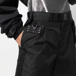 MCQ Belted Multi-pocket Shorts In 1000 BLACK - Bermuda Shorts -MCQ store online 17199597 35029978 600