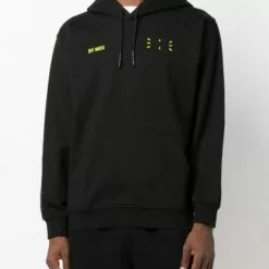 MCQ In Dust Logo-print Hoodie In 1040 NERO VERDE - Hoodies -MCQ store online 17200244 34972718 600