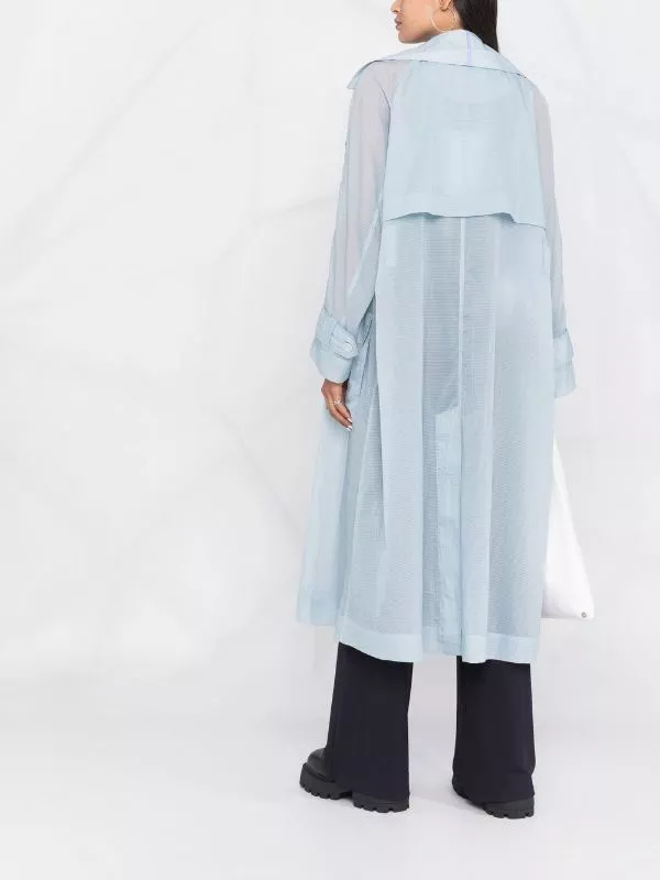 MCQ Wide-lapels Transparent Trench Coat In 4006 BLUE - Single Breasted Coats 8 MCQ Wide-lapels Transparent Trench Coat In 4006 BLUE - Single Breasted Coats - Image 6