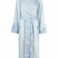 MCQ Wide-lapels Transparent Trench Coat In 4006 BLUE - Single Breasted Coats