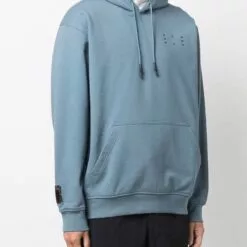 MCQ Stitch-detail Pullover Hoodie In 4016 BLUE - Hoodies -MCQ store online 17200541 35042247 600