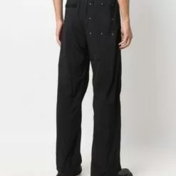 MCQ Straight-leg Stitch-detail Trousers In 1000 BLACK - Regular & Straight-Leg Trousers -MCQ store online 17200544 35027470 600