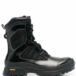 MCQ Lace-up Tactical Boots In 1006 BLACK -