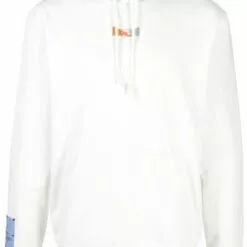 MCQ Abstract Print Hoodie In 4725 BIANCO - Hoodies