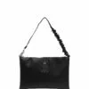 MCQ Ruched-strap Leather Tote Bag In 1000 BLACK - Tote Bags 1 MCQ Ruched-strap Leather Tote Bag In 1000 BLACK - Tote Bags -MCQ store online 17241293 35705750 600
