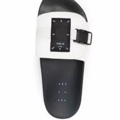 MCQ Logo-patch Buckle Slides In BIANCO - Flip Flops & Slides -MCQ store online 17241300 35665886 600