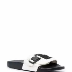 MCQ Logo-patch Buckle Slides In BIANCO - Flip Flops & Slides -MCQ store online 17241300 35668733 600