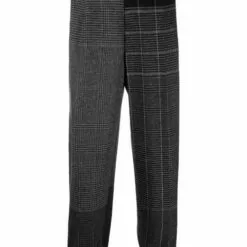 MCQ Plaid Pattern Trousers In 1014 GREY/BLACK - Tapered Trousers