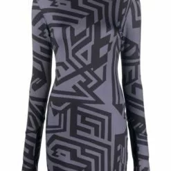 MCQ Abstract-print Dress In NERO - Day Dresses