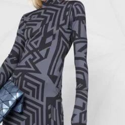 MCQ Abstract-print Dress In NERO - Day Dresses -MCQ store online 17276597 35646143 600