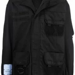 MCQ Logo-patch Hooded Jacket In 1133 BLACK - Hooded Jackets