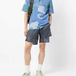 MCQ Breathe Layered Shorts In DOWNPOUR - Cargo Shorts -MCQ store online 17383248 36344905 600