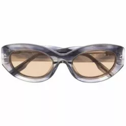 ( New Season ) MCQ Transparent Cat-eye Sunglasses In 003 GREY BLUE -