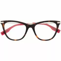 ( New Season ) MCQ Tortoiseshell-detail Rectangular Glasses In 006 BROWN GOLD - Glasses & Frames